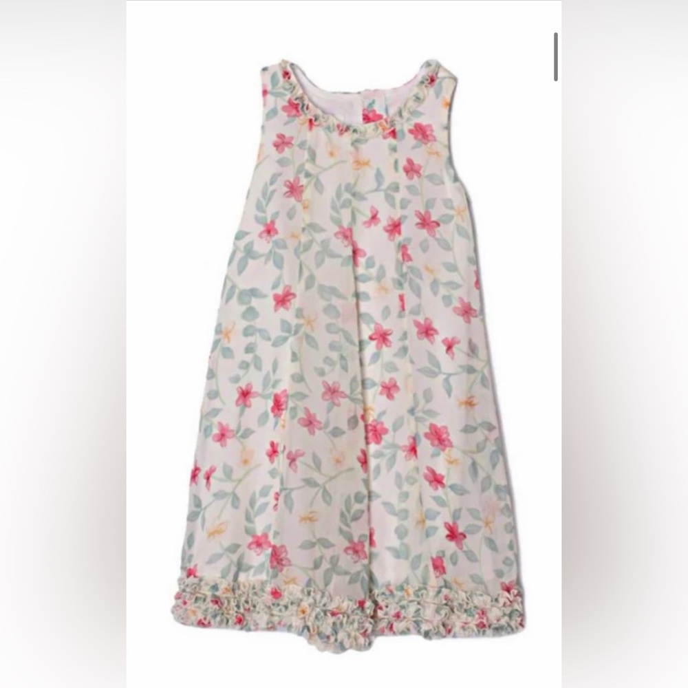 Isobella & Chloe kids Floral Dress with Pink and Green Accents - size 5